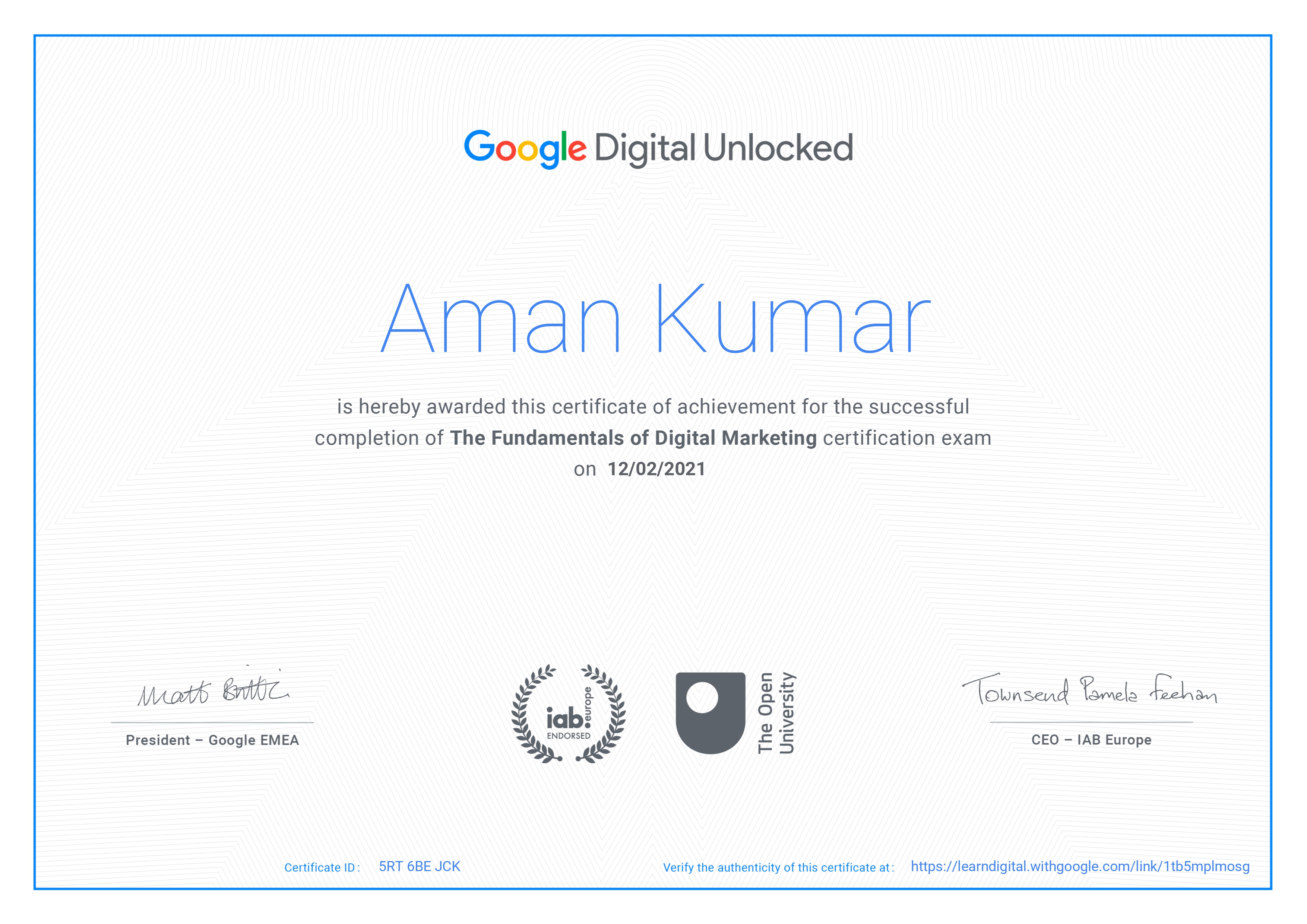 Web Accessibility Certificate